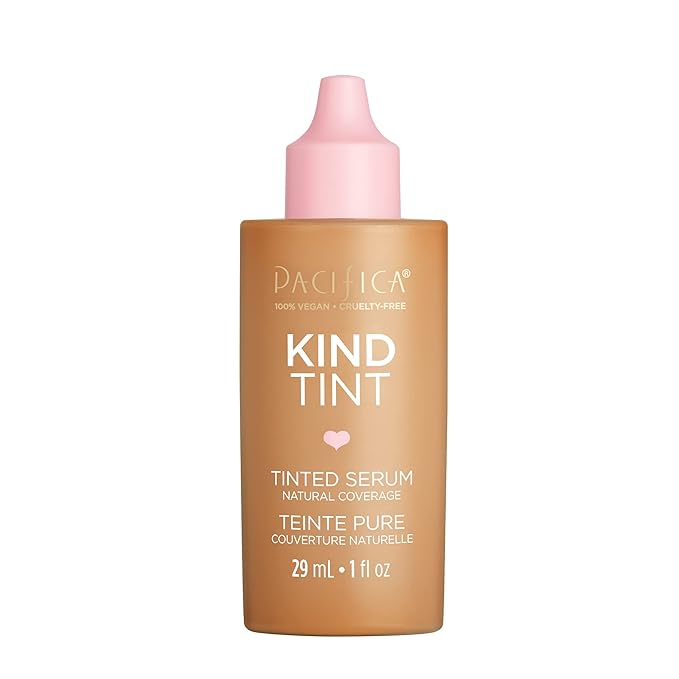 Pacifica Tinted Moisturizer – Kind Tint Serum, Lightweight Hydrating Foundation with Vegan Collagen & Hyaluronic Acid for Dewy Glow, Buildable Coverage, Vegan, 1 fl oz (Shade 13)