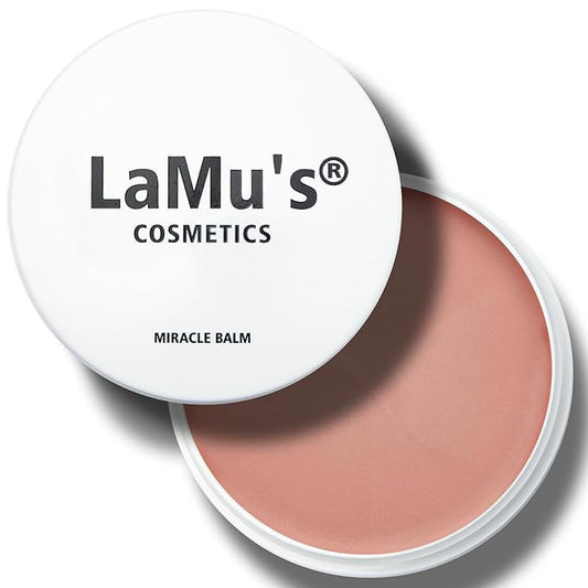 Lamu's Cosmetics Moisturizing Miracle Balm, Multi Glow Balm,Face Blush Cream Blush for Cheeks,Radiant Finish, Hydrating,Natural Glow 50g/ 1.75 Oz (NATUREL)