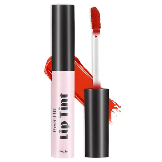 Lip Stain Tint Peel Off Lip Tint Stain,Peel Off Tattoo Tinted Lip Stain Long Lasting Waterproof Matte Liquid Lipstick Lip Gloss Makeup Gift - 01