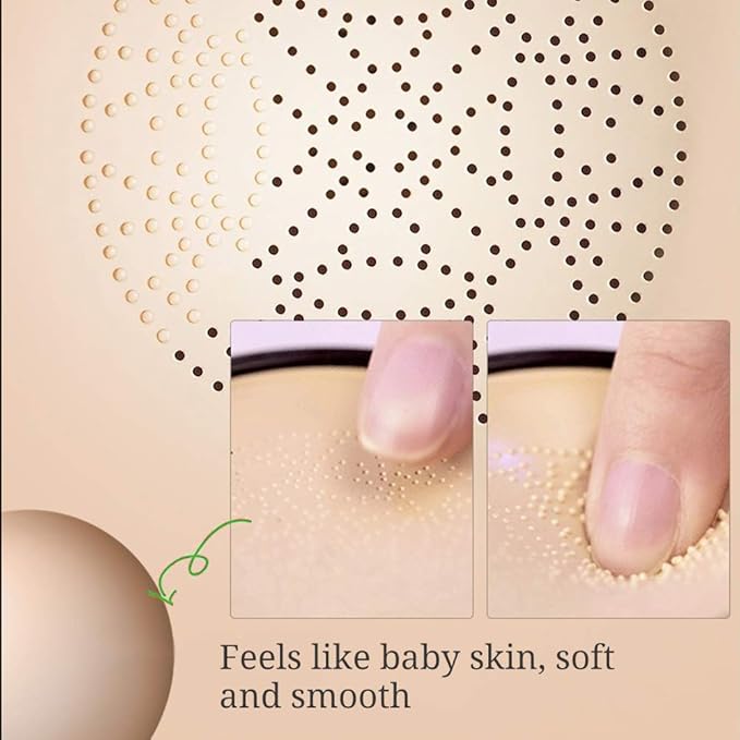 BB Mushroom Air Cushion, Avocado BB/CC Cream, All-Day Lasting Nude Foundation, Even Skin Tone Makeup Base, Easy to Apply, Thin, Moist