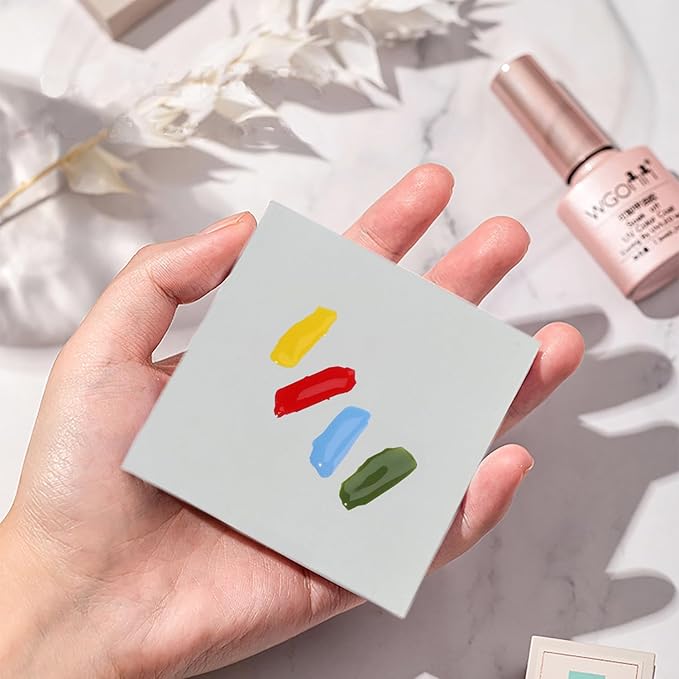 200 Sheets 3 x 3 inch Disposable Nail Polish Palette Paper, Waterproof Makeup Mixing Palette Paper Gel Nail Mixing Tool with 1 Pc Nail Palette Stirring Rod Clear