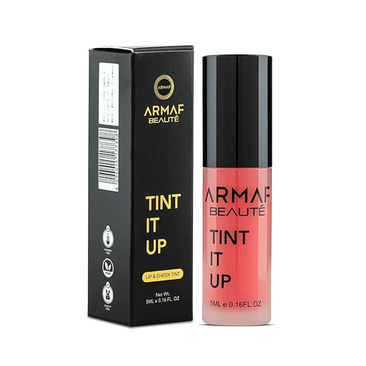 Armaf Beauté Tint It Up: Lip & Cheek Tint | Blush For Cheeks, Long Lasting, Highly Pigmented, Intense Color | Non Sticky | Deep Carmine Pink, 5ml/0.16 fl.oz