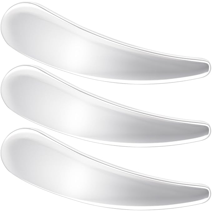 3 Pcs Metal Makeup Spatula, Facial Cosmetic Cream Spatulas Spoon, Massage Beauty Tools, Reusable Skincare Scoop Applicator for Face Eye Cream