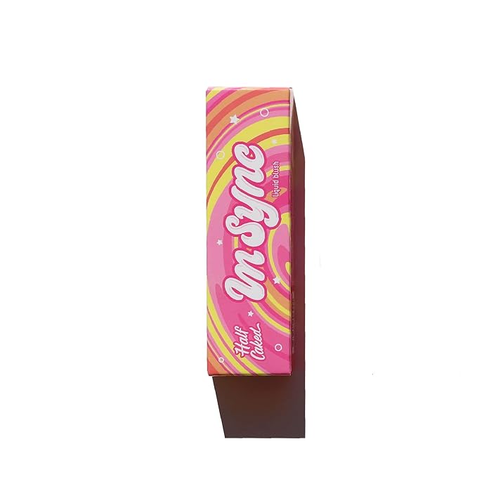 Half Caked In Sync Liquid Blush - Pigmented, Long-Lasting, Multi-Use Liquid Color - Lightweight, Natural Finish - Fragrance-Free, Clean, Vegan & Cruelty-Free, 15ml (Delicate Drama)