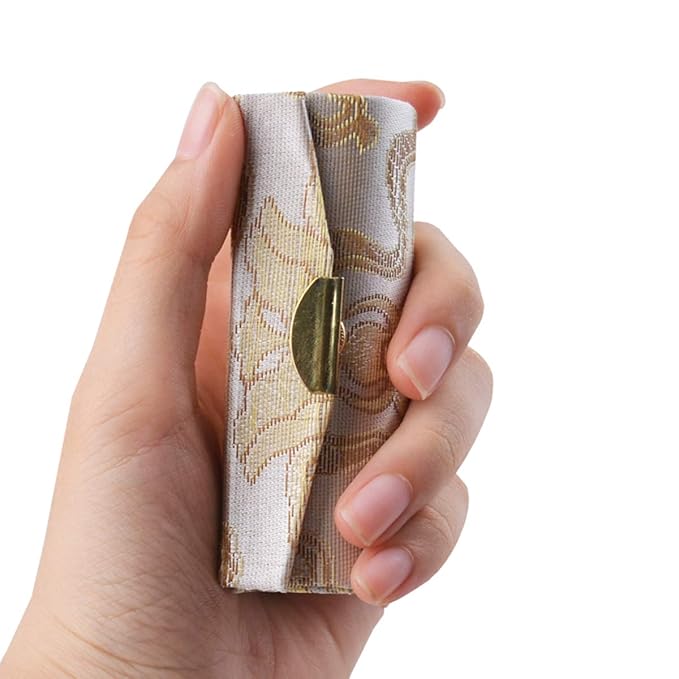 12 Pcs Lipstick Case with Mirror Floral Design Lipstick Holder Flower Printing Lip Stick Box (Pattern B)
