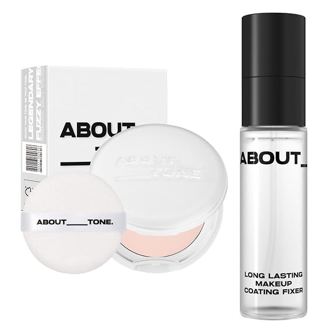 Sebum Cut Powder Pact + Long Lasting Makeup Coating Fixer BUNDLE SET