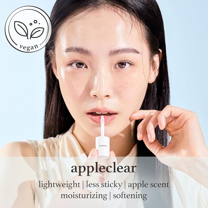 NOONI Korean Lip Oil Trio Gift Set + Korean Vegan Appleseed Lip Oil - Appleclear, Bundle