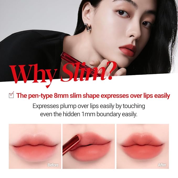 Espoir The Sleek Lipstick Cream Matte #7 Serenade 0.03oz | Lightweight Nude Tone Matte Lipstick | Long-Lasting Vibrant Color | Smooth blur lipstick | Plump Over lips Easily | Korean Lip Makeup