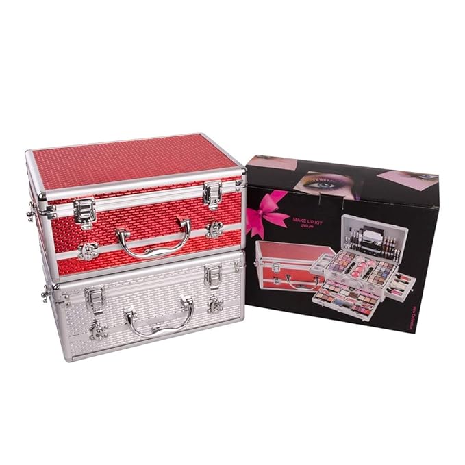 All-in-One Makeup Gift Set Carry All Makeup Kit Women Full Kit With Makeup Bag Lipgloss Lipstick Concealer Blush Foundation Face Powder Eyeshadow Palette Cosmetic Palette #10