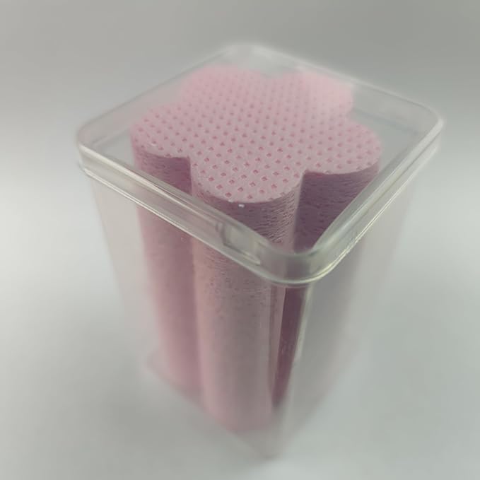 200 Pieces Pink Lash Glue Wipes, Nail Wipes, Flower Shape Lint Free Magic Wiper Cloth, Lash Extension Supplies (1 Box) (Simple Packaging)-(Pink Flower Shape)