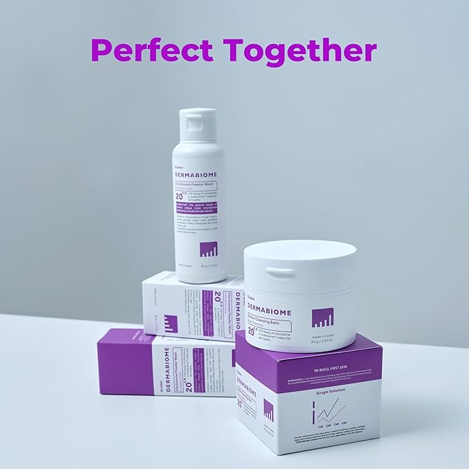 GRAFEN Cleansing Balm Makeup Remover Dermabiome - Korean Makeup Remover Balm Melt Down at Body Heat, Deep Pore Cleansing & Sebum Control, Hydrated Cleansing, One-Touch Cap & Spatula Included