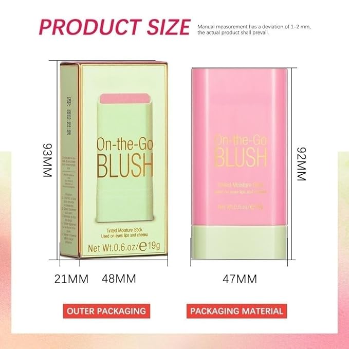 Blush Rare Beauty Liquid Blush Cream Blush Stick For Cheeks Natural Blendable Powder Blusher Stick On The Go Blush Brushes For Makeup Cheeks,Natural Waterproof, Long Lasting(pink)
