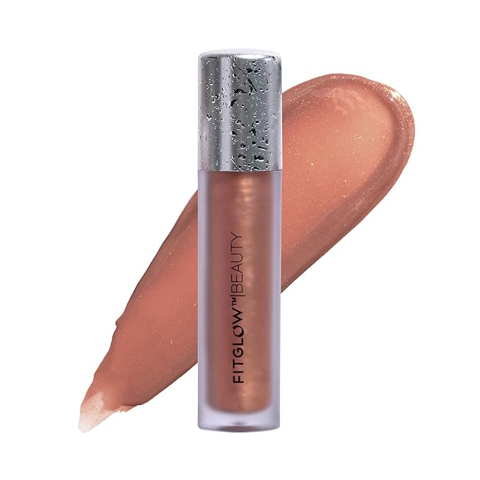 FITGLOW Beauty - Lip Color Serum | Vegan, Woman-Owned Clean Beauty (Gleam - Beige Nude)