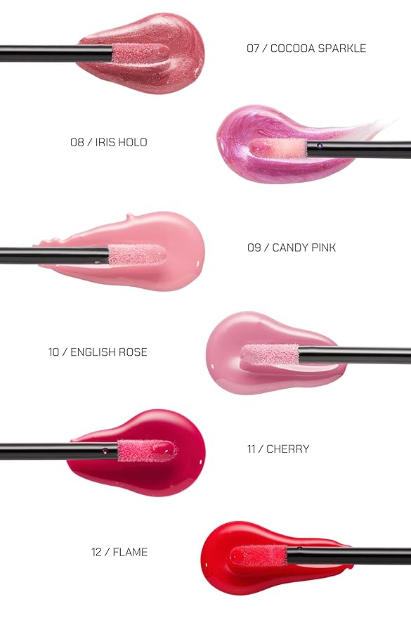 Radiant Professional Lip Glaze (15 Shades) - Ultra-Glossy, Moisturizing & Long-Lasting Hydration - High Shine Finish - Vegan Lip Glaze for Soft, Nourished Lips - Non-Sticky - (07 COCOA SPARKLE)