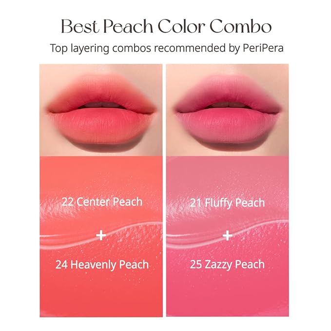 Peripera Ink Airy Velvet Lip Tint, Liquid Lip (022 CENTER PEACH)