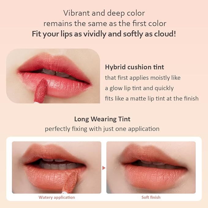 Moonshot Conscious Fit Mellow Lip Tint 01 Uni Beige+ 04 Burning Mars + 06 Supernova Red,k-beauty,