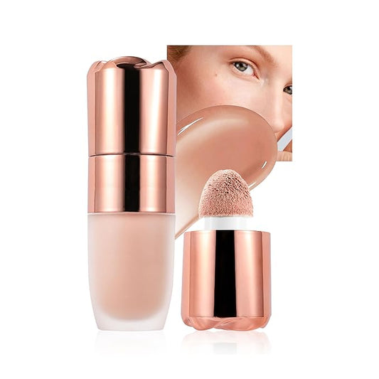 Liquid Glitter Highlighter, Cream Contour Stick Makeup Highlighter Rose Contouring Stick for Face and Body, Glow Long-Lasting Waterproof Multi-Use Highlight & Contour Beauty Wand for Women(#05)