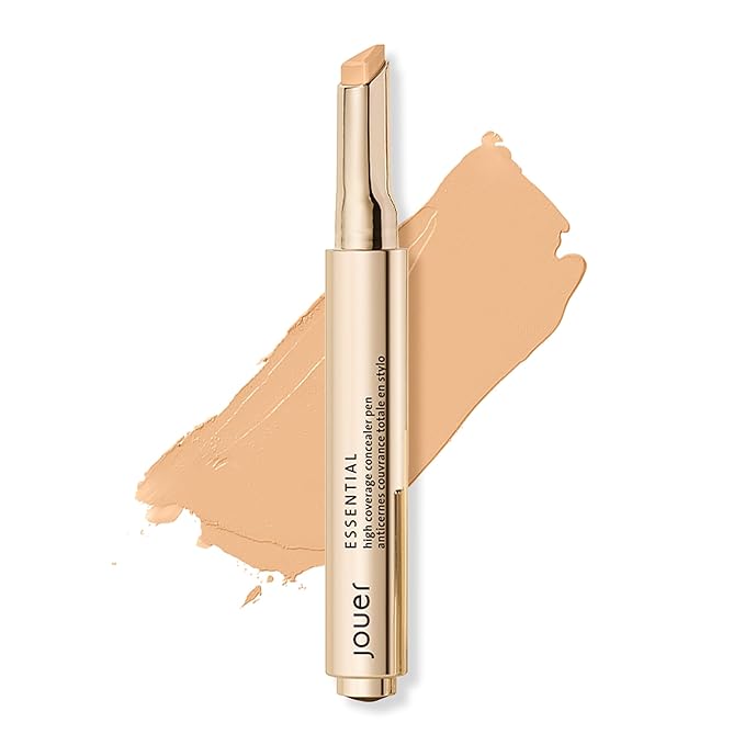 Jouer Essential High Coverage Crème Concealer Pen | Medium to Full Coverage | Healthy Ingredients | Paraben, Gluten & Cruelty Free | Vegan Friendly
