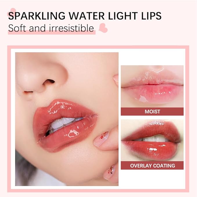 Hydrating Lip Glow Oil, Moisturizing Lip Glow Oil, Lip Plumper Gloss, Transparent Lip Gloss, Lip Oil, Plumping Lip Oil, Lip Balm, Tinted Lip Balm Lip Care (Pink)