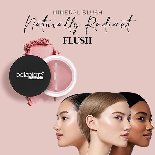 bellapierre Mineral Blush | Warm Dewy Complexion | Non-Toxic & Paraben Free | Hypoallergenic | Loose Powder - 0.3-Ounce – Amaretto