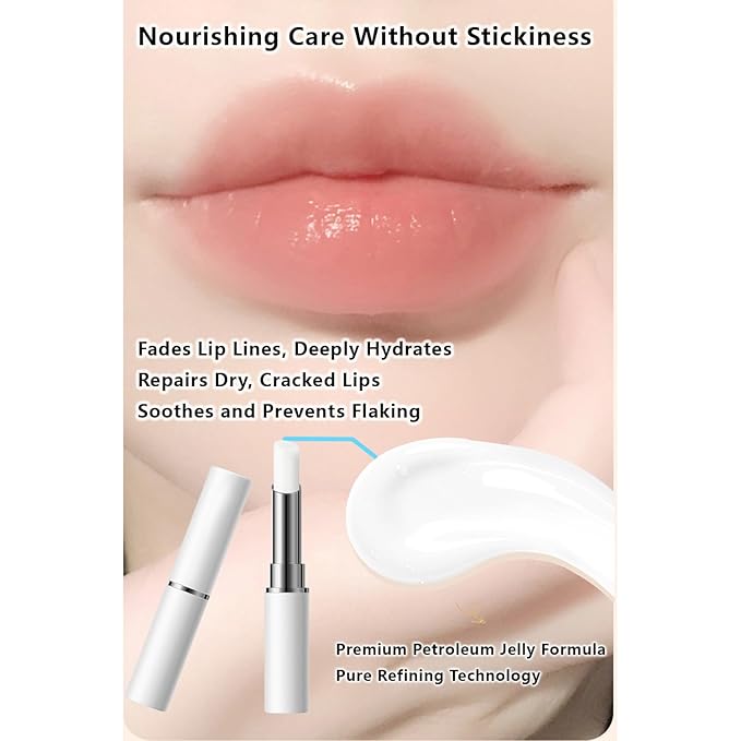 3 Pcs Lip Primer, Colorless & Odorless, Non-Sticky & Lightweight, Hydrating Lip Primer Perfect for Pre-Makeup Prep & Daily Lip Care, Travel-Friendly