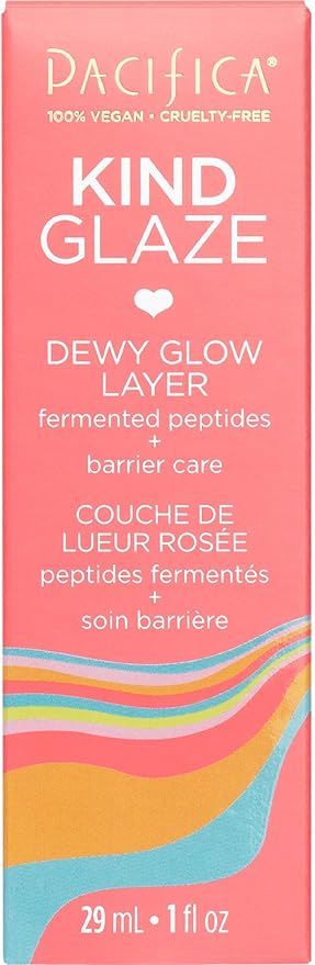 Pacifica Makeup Primer – Kind Glaze Dewy Glow Layer, Hydrating Primer with Vegan Collagen, Squalane & Ceramides for Soft-Focus Radiance, Vegan & Cruelty-Free, 1 fl oz
