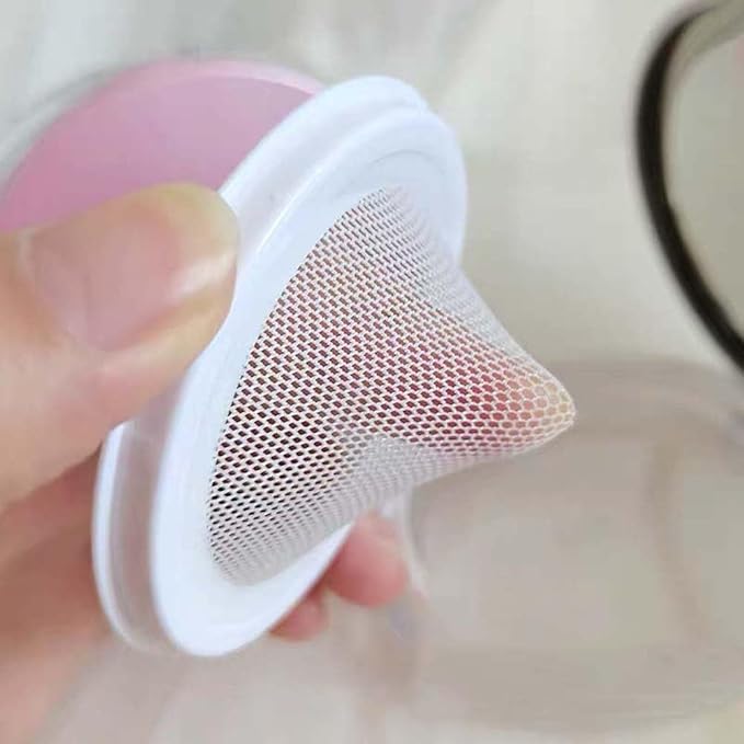 2 Pcs Loose Powder Container,3g Reusable Plastic Empty Powder Case Loose Powder Compact Case with Mirror and Net Sifter,Portable Makeup Powder case