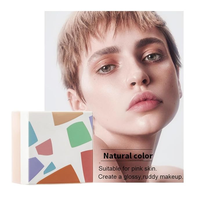 MAEPEOR Setting Powder 8 Colors Smooth and Lightweight Matte Face Powder for Brightening and Setting Makeup with Face Puff (1.76 oz, P03 Natural Color)