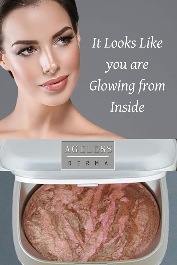 Baked Mineral Makeup Healthy Blush (Matte Apricot). Contour Makeup