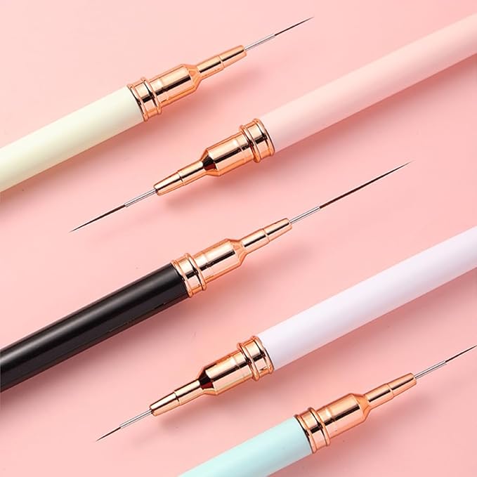 JASSINS Resin Nail Art Palette and Nail Art Liner Brushes