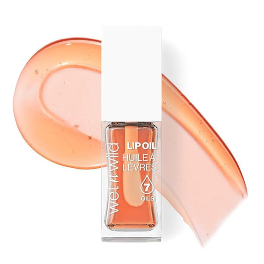 wet n wild Lip Oil - Lightweight, Non-Sticky, Hydrating & Nourishing Formula with 7 Conditioning Oils, Vegan & Cruelty-Free - Orange Blossom