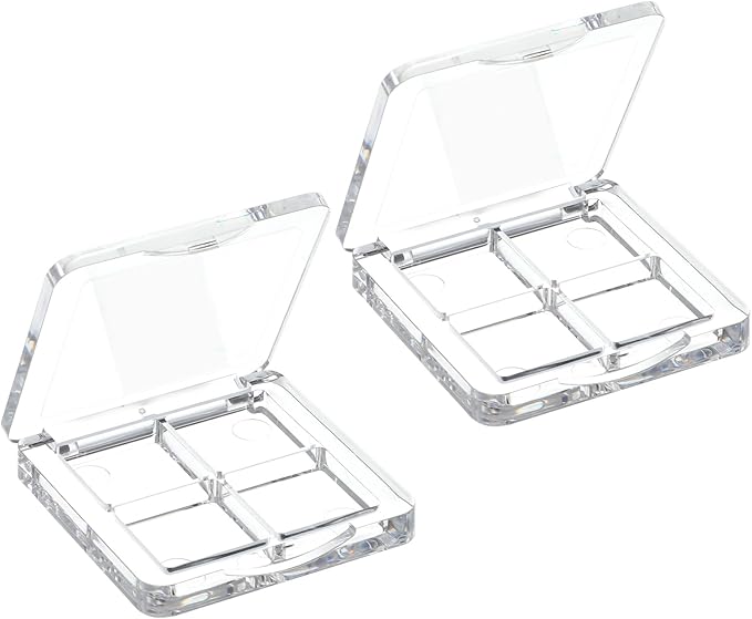 Empty Lipstick Palette, 2 Pcs Empty Makeup Palette, DIY Eyeshadow Powder Blush Lipstick Palette, Empty Lipstick Box, Empty Makeup Transparent Containers for Women and Gril