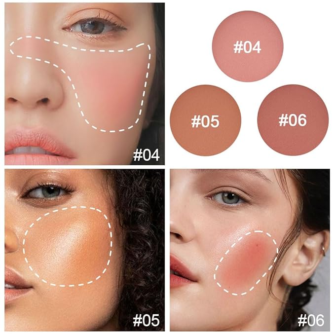 6 Colors Face Blush Blusher Highlighter Makeup Palette iluminadores de maquillaje profesional luminizers Cheek Shimmer Stick Bronzer and Highlighter Palette makeup illuminators highlighters for face
