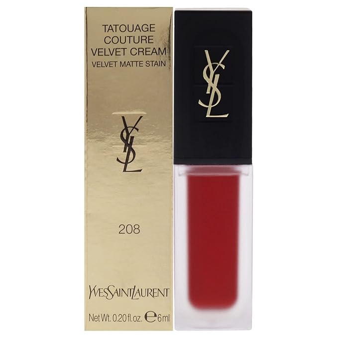 Yves Saint Laurent Tatouage Couture Velvet Matte Cream - 208 Rouge Faction Lipstick Women 0.2 oz