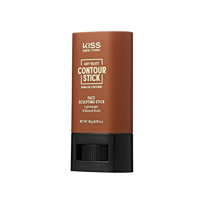 Airy Velvet Contour Stick, Cool Toned Face Sculpting Cream Makeup, Buildable with Lightweight Natural Finish, Hyaluronic Acid & Green Tea Extract (5 Medium Tan, 0.70 Ounce)