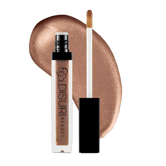 Shimmer Lip Gloss - Non-Sticky Girls Gloss - Long Lasting High Shine - 0.7 FL Oz Gloss for Girls & Women - Cruelty Free - (Honey Goddess: S25)