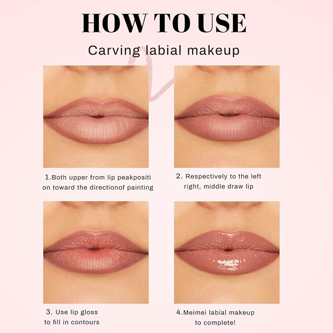 6 Pcs Retractable Lip Liner Longwear Rich Lip Colors,Smooth Application,Matte Finish Waterpoof Lip Pencil Multi Colors With All Skin