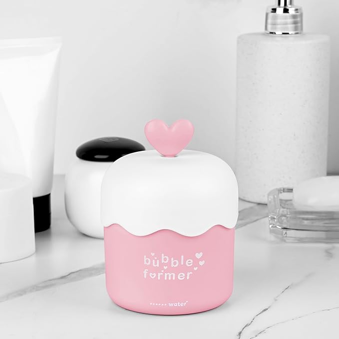 Face Cleanser Bubbler, Bubble Maker for Face Wash, Bubble Foamer Device, Gentle Deep Cleanser, Maker Face Foaming Maker for Cleaning (1, Pink)