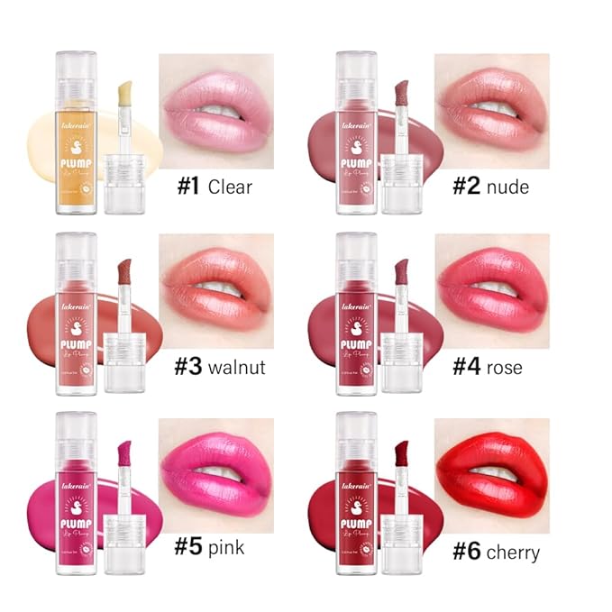 NICEFACE High-Pigment Lip Plumping Gloss, Hydrating & Moisturizing Lip Balm with Long-Lasting High-Shine, Natural Tinted Formula for Fuller Lips (Cherry)