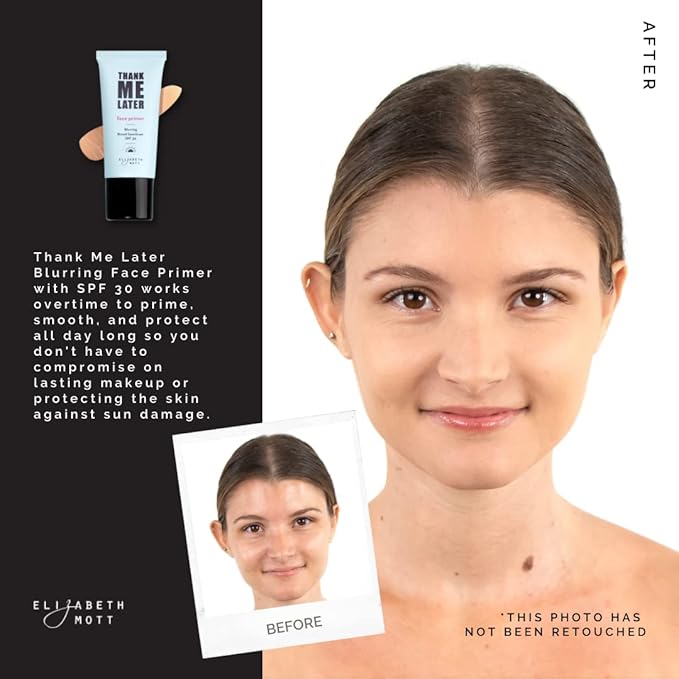 Elizabeth Mott - Thank Me Later Face Primer (30g) and Thank Me Later Blurring Face Makeup Setting Spray (95ml) - Cruelty-Free - (2-Pack Bundle)