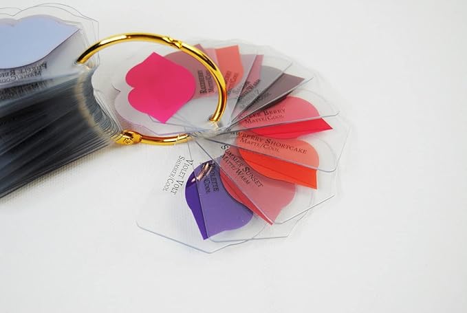 Pre-Colored Lip Swatch Cards Transparent for How To Apply Long Lasting Lip Stain Colors 51 total customer try on clear on ring