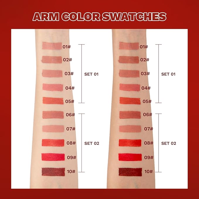 5Pcs Velvet Matte Nude Lipstick Set - Long-lasting Color, Silky Matte Finish, Soft Mousse Texture, Enhances Color and Plumps Lips, Lightweight and Non-Sticky (Set A, 5 Count (Pack of 1))