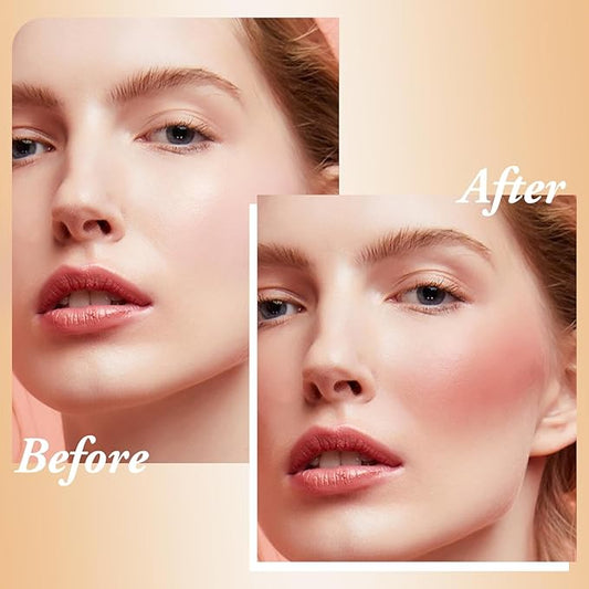 3 In 1 Cream Blush Stick, Multi-Use Blush Makeup Stick For Cheek Eye And Lip, Face Lightweight Moisturizing, Blend Natural