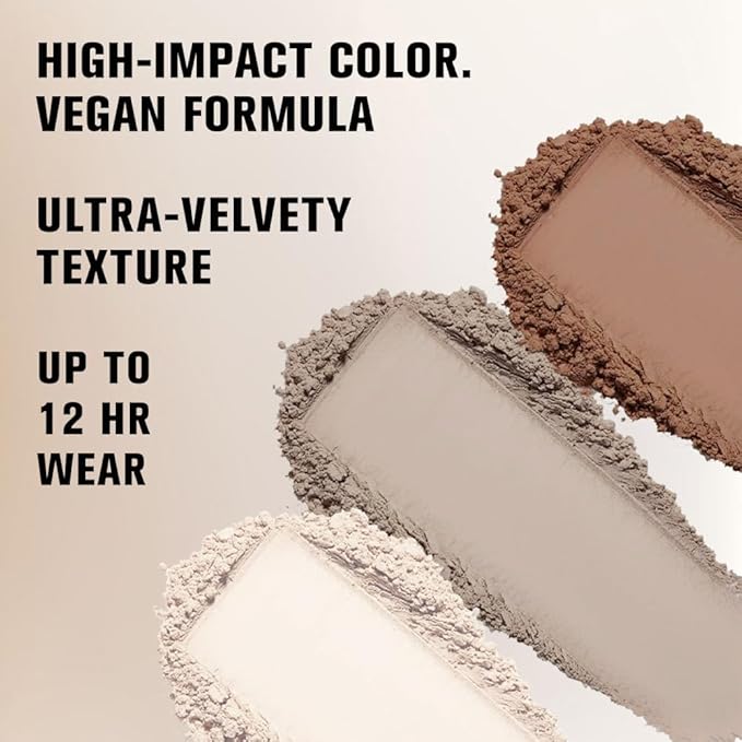 Monochrome Matte Highlighting Pressed Powder | 2025 Trend Silky-Soft, Long-Lasting Brightening & Setting Powder, Multipurpose Face Eye Shadow makeup, Oil-control Natural Finish | Talc-Free (03#-B)