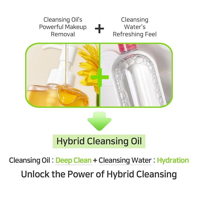 Hydrating Makeup Remover Korean Cleanser for Face, LHA Natural Oil Complex Refreshing Gentle Cleanser for Sensitive Skin. Green Plum Low PH Cleansing Oil 200ml 6.76 Fl. Oz.
