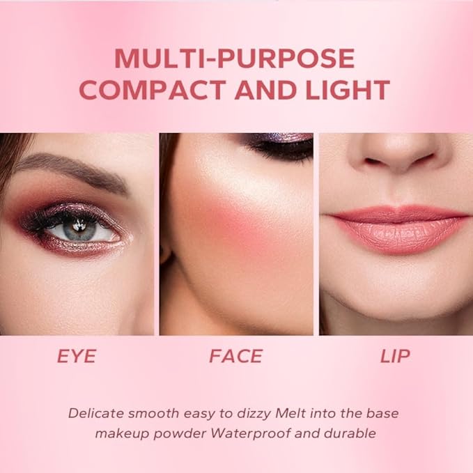BEAUTY GLAZED Waterproof Matte Liquid Blush Stick Lightweight Cream Blush Moisturising Easy to apply Liquid Blush Multi-purpose Eyes lips Face Beauty Blush # 103