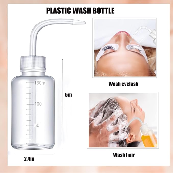 60ml Lash Shampoo - Lash Cleaning Shampoo Kits, Shampoo for Lash Extension & Home Salon Care, 50Pcs Mascara Brushes+ Nose Brush+Rinse Wash Bottle+Spa HeadWand, Lash Mousse for Eyelash Cleansing