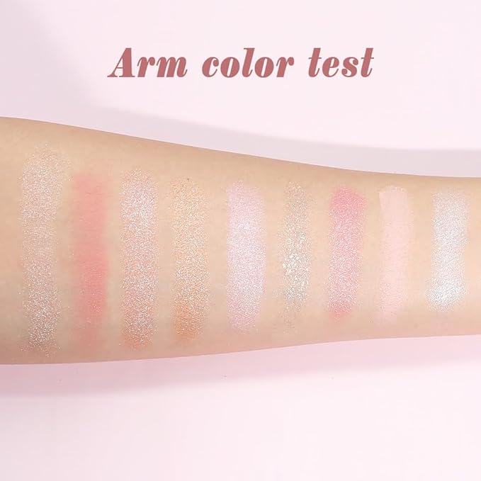 Rose Gold High-Impact Eyeshadow Palette Makeup - Velvet Matte & Luminous Shimmer Fusion - Versatile Shades for Day to Night Looks(05#, 1 Count (Pack of 1))