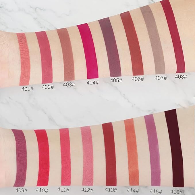 DIARO Lip Gloss, Matte Liquid Lipsticks Creamy Texture Full Color, Lip Oil Velvet Matte WaterProF Long Lasting 24 Hour, Hydrated Beauty Lip Color