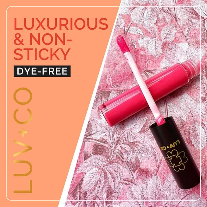 Lip Gloss 7ml 90% Organic Moisturizing Lip gloss Non Sticky Shiny Natural Colorants For Light Glossy Coverage Gluten Free Paraben Free | Bronze Orange Metallic | Sunset